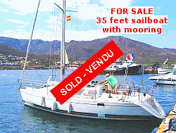 35 feet sailboat for sale with Languedoc mooring